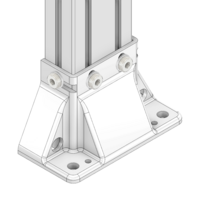 33-45903S-7ESD MODULAR SOLUTIONS MOUNTING FOOT 3 SIDED FOR 45 X 90 WITH ESD HARDWARE PARTICALLY ENCLOSED & SHORT